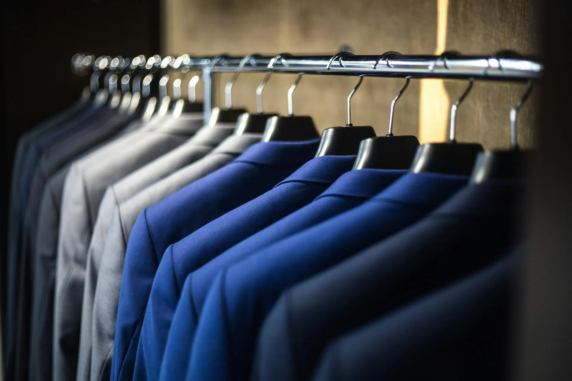 Men suit in a store